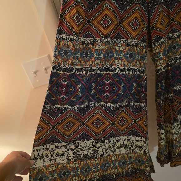 Gigio Boho Extreme Wide-Leg Printed Jumpsuit M - Picture 4 of 9